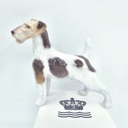 Royal Copenhagen Figur Ruhret Terrier nr. 2967-1462. sortering 1  