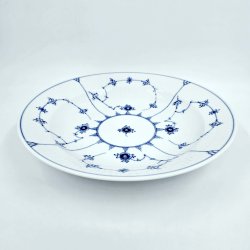 Musselmalet Riflet Dyb Tallerken nr. 607. sortering 2  