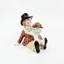 Royal Copenhagen Figur Klovn Med Hund nr. 212. sortering 1 