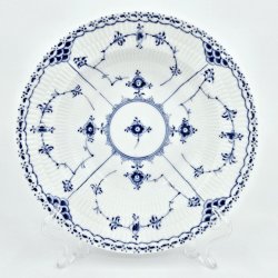 Musselmalet Halvblonde Dyb Tallerken nr. 1-566. sortering 2 