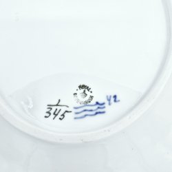 Musselmalet Riflet Ovalt fad nr. 1-345. sortering 1  