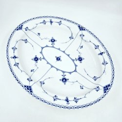 Musselmalet Halvblonde Ovalt Fad nr. 1-534. sortering 1  