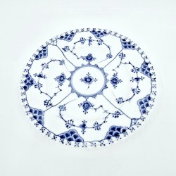 Musselmalet Helblonde Kagetallerken nr. 1-1087. sortering 2 