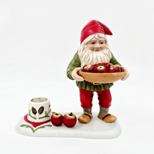 Firkl�veren Figur Nisse Lysestage Med �bler  