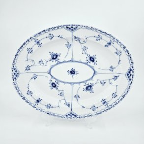 Musselmalet Halvblonde Ovalt Fad nr. 1-532. sorterin 1  