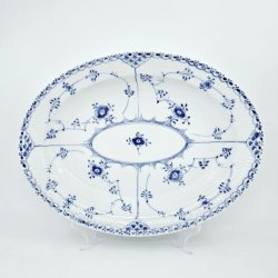 Musselmalet Halvblonde Ovalt fad nr. 1-628. sorterin 1 