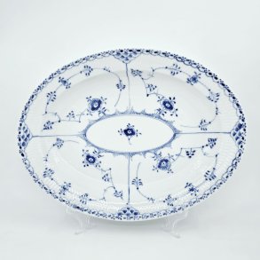 Musselmalet Halvblonde Ovalt fad nr. 1-628. sorterin 1 