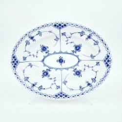 Musselmalet Halvblonde Ovalt Fad nr. 1-531. sorterin 2 