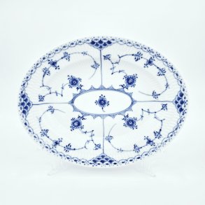 Musselmalet Halvblonde Ovalt Fad nr. 1-531. sorterin 2 