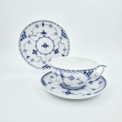 Musselmalet Halvblonde Tekop nr. 1-656. sorterin 2 