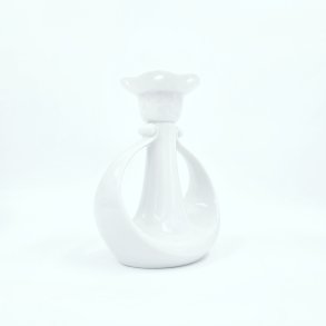  Elegance Hvid Lysestage Med Blondekant nr. 72. sortering 1  