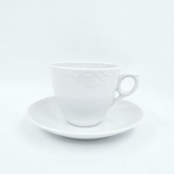 Hvid Halvblonde Kaffekop nr. 072. Sortering 2 