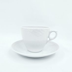 Hvid Halvblonde Kaffekop nr. 072. Sortering 2 