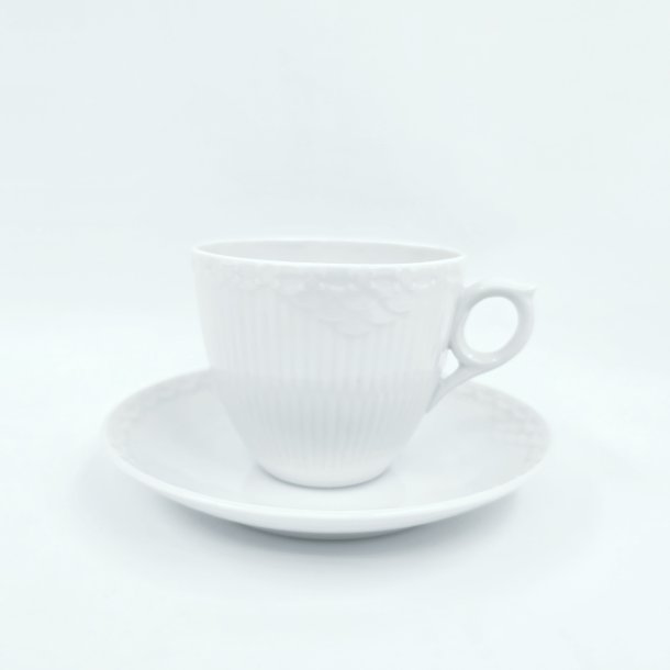 Hvid Halvblonde Kaffekop nr. 072. Sortering 2 