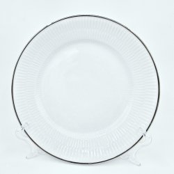 Royal Copenhagen Hvid Rflet Platin Frokosttallerken nr. 622. sortering 1 