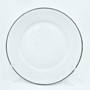 Royal Copenhagen Hvid Rflet Platin Frokosttallerken nr. 622. sortering 1 