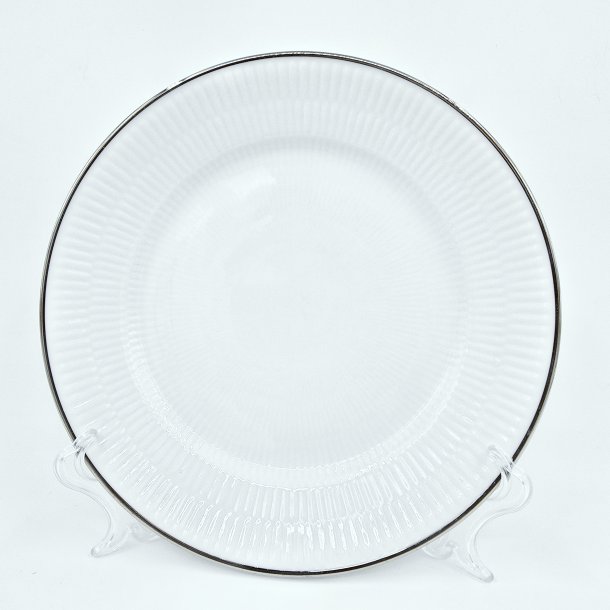 Royal Copenhagen Hvidriflet Platin Frokosttallerken nr.622. sortering 1 