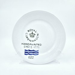 Royal Copenhagen Hvidriflet Signatur Frokosttallerken nr. 622. sortering 1 