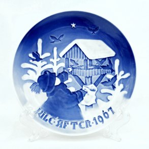 B & G Juleplatte Fuglenes Jul Juleaften 1967. Sortering 1 