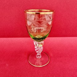 Mgeglas Hvidvinsglas Med Guldkant