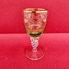 Mgeglas Hvidvinsglas Med Guldkant