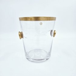 Mgeglas Isspand Med Guldkant Sjlden 