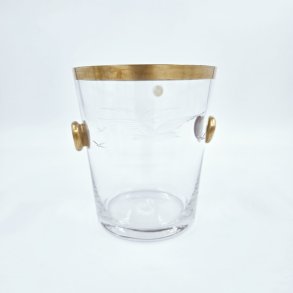 Mgeglas Isspand Med Guldkant Sjlden 