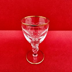 Mgeglas portvinglas Med Guldkant