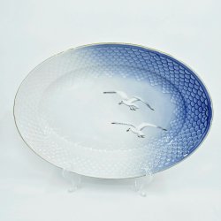 Mgestel Oval Fad nr. 16 Med Guldkant 2 sortering 