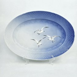 Mgestel Stort Ovalt Fad nr. 14 Uden Guldkant 2 sortering Sjldent 