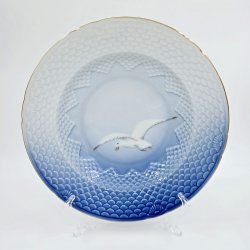 Mgestel Stor Dyb Tallerken nr. 22 Med Guldkant 1 sortering