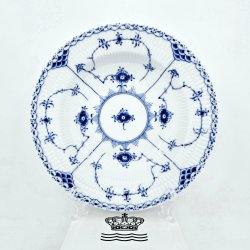 Musselmalet Halvblonde Dyb Tallerken nr. 1-566. sortering 1 