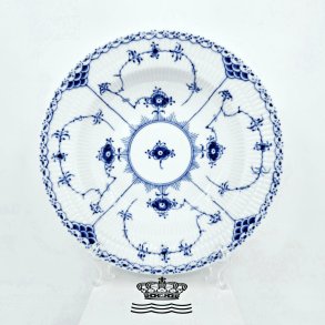 Musselmalet Halvblonde Dyb Tallerken nr. 1-566. sortering 1 