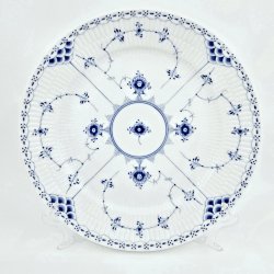 Musselmalet Halvblonde Middagstallerken nr. 625. sortering 2  