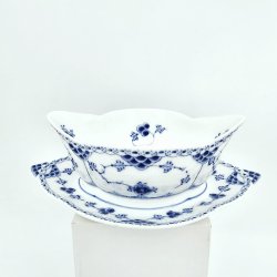 Musselmalet Halvblonde Riflet Sovseskl nr. 1-587. sortering 1 