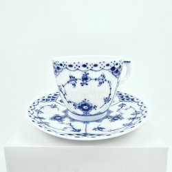 Musselmalet Halvblonde Espressokop nr. 1-528. sortering 2  