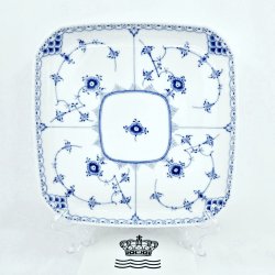 Musselmalet Halvblonde Firkantet Tallerken nr. 720. sortering 2