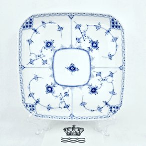 Musselmalet Halvblonde Firkantet Tallerken nr. 720. sortering 2