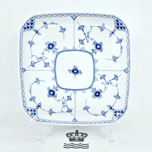 Musselmalet Halvblonde Firkantet Tallerken nr. 720. sortering 2