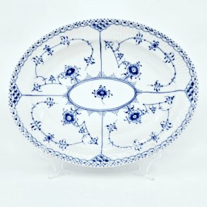 Musselmalet Halvblonde Ovalt Fad nr. 1-532. sorterin 2 