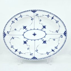 Musselmalet Halvblonde Ovalt Fad nr. 1-534. sortering 1  