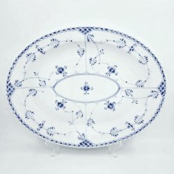 Musselmalet Halvblonde StortOvalt fad nr. 1-629. sortering 2  