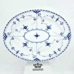 Musselmalet Halvblonde Ovalt fad nr. 1-640. sortering 1 