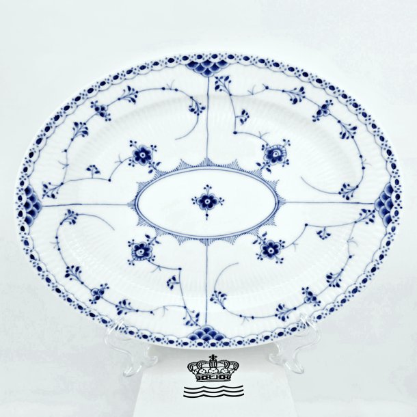 Musselmalet Halvblonde Ovalt fad nr. 1-640. sortering 1 