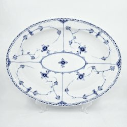 Musselmalet Halvblonde Ovalt Fad nr. 1-535. sortering 2  