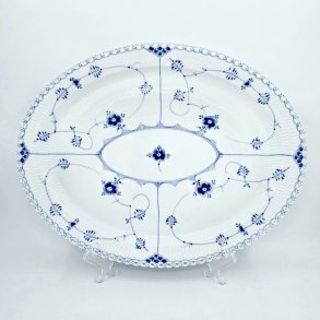 Musselmalet Helblonde Ovalt Fad nr. 1-1151. sortering 1 