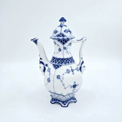 Musselmalet Helblonde Portions Kaffekande nr. 1-1030. sortering 2 