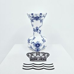 Musselmalet Helblonde Kuvert Vase nr. 1-1161. sortering 1 