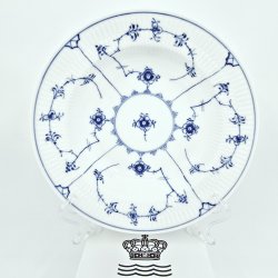 Musselmalet Riflet Dyb Tallerken nr. 1-168. sortering 1