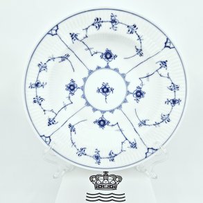 Musselmalet Riflet Dyb Tallerken nr. 1-168. sortering 1